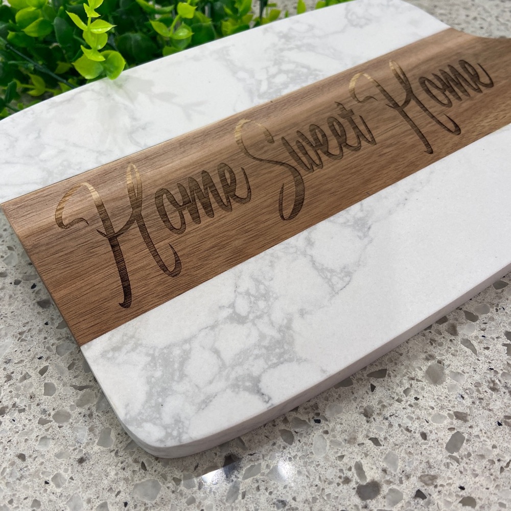 Custom Marble Charcuterie Cheese Board Home Sweet Home